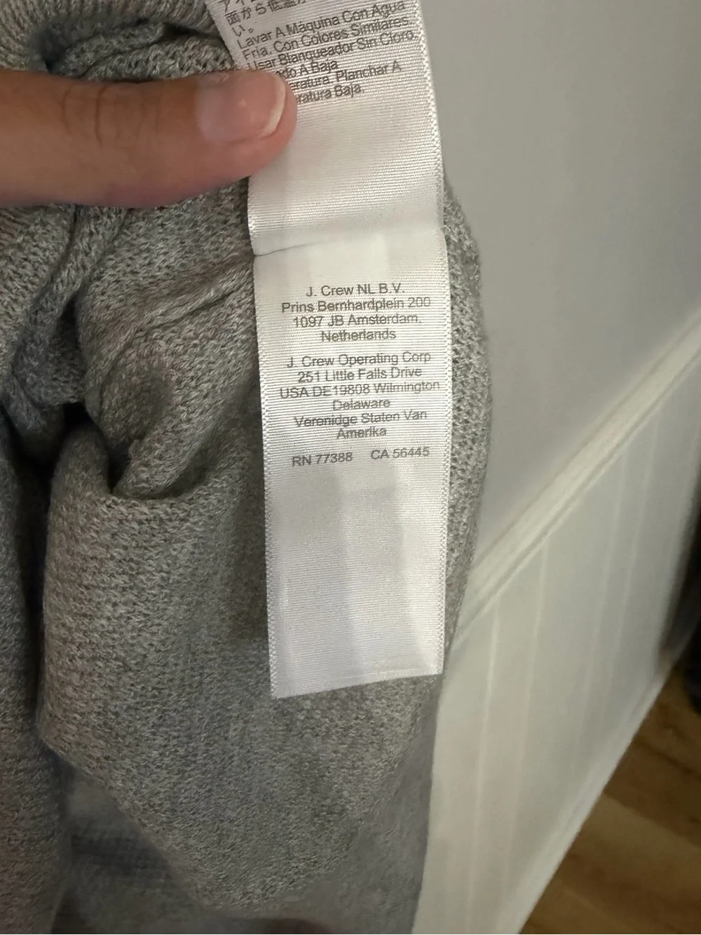 J. Crew Men’s Light Gray Long Sleeve Cotton Knit Crewneck Sweater Sz XXL NWT